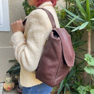 Vintage dark brown Libaire USA backpack